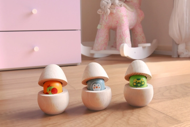 Wooden Surprise Eggs - Animal Collection