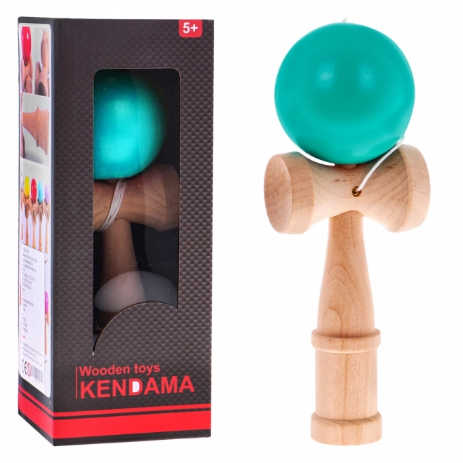Gioco di abilità Kendama bambini 3+ e adulti giocattolo in legno con sfera blu