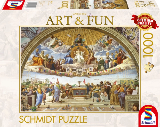 Schmidt Puzzle Art & Fun - Dispute on the Sacrament of the Altar 1000 Piece Puzzle