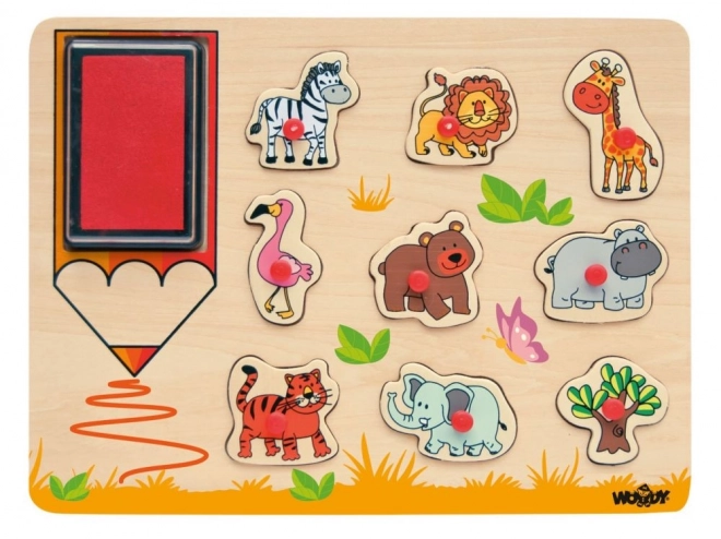 Safari Stamps and Puzzle 2 in 1