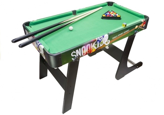 Large Folding Wooden Billiards Table Game with Balls