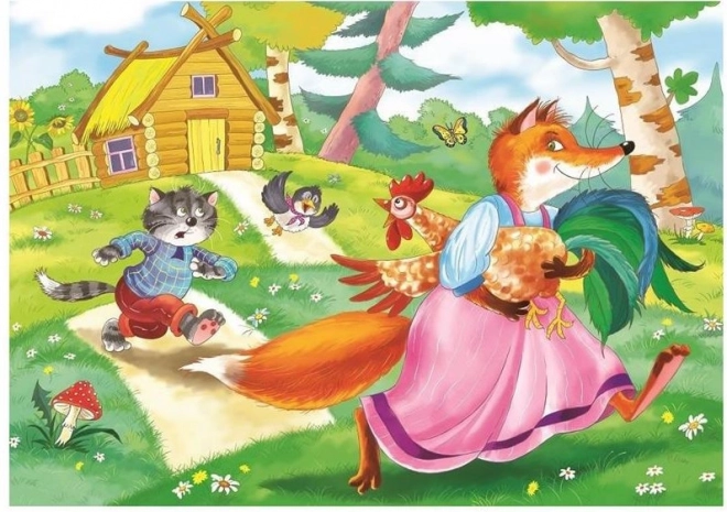 Art puzzle poultry thief 50 pieces