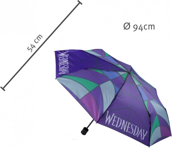 Folding Umbrella with Wednesday Theme