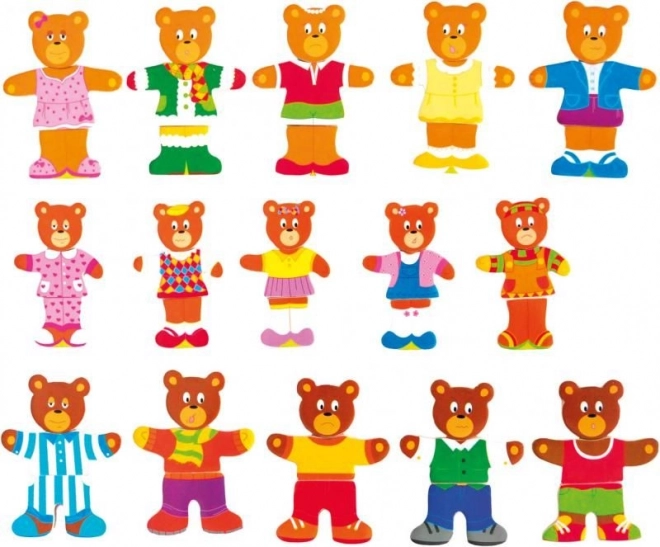 Dress-Up Puzzle Happy Bear Family