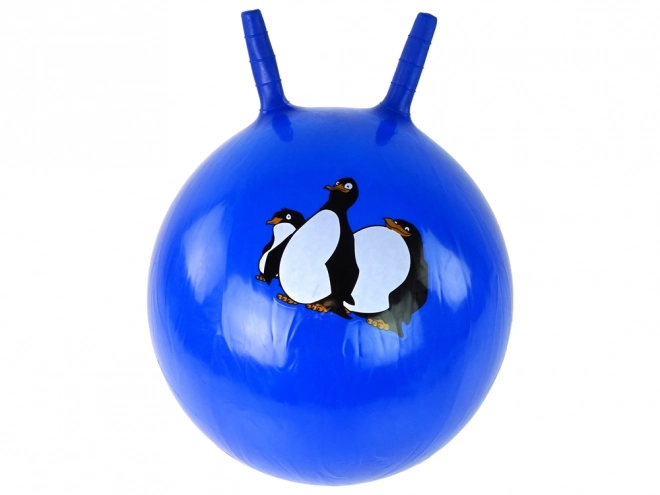 Blue Jumping Ball with Animal Motif 45 cm