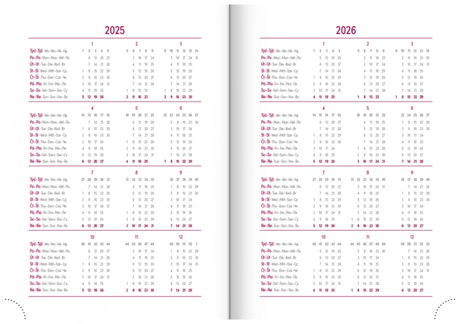 Pink Daily Planner Aprint Neo 2025