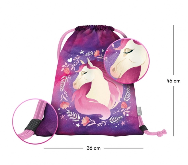 Baagl Horse Drawstring Bag