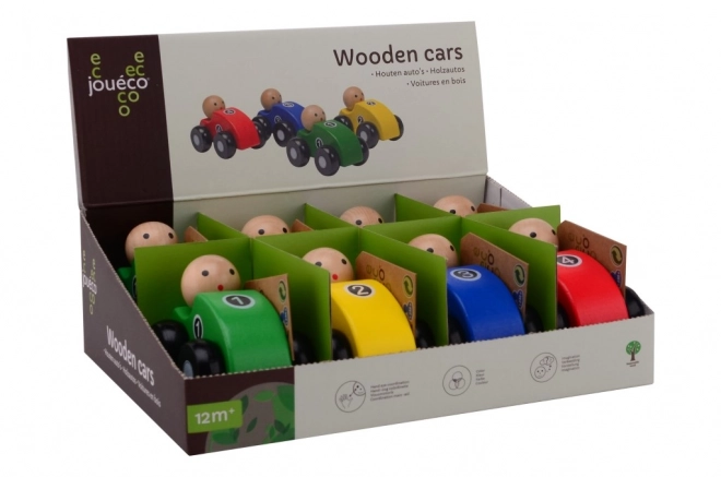 Wooden Racing Cars in Four Colors