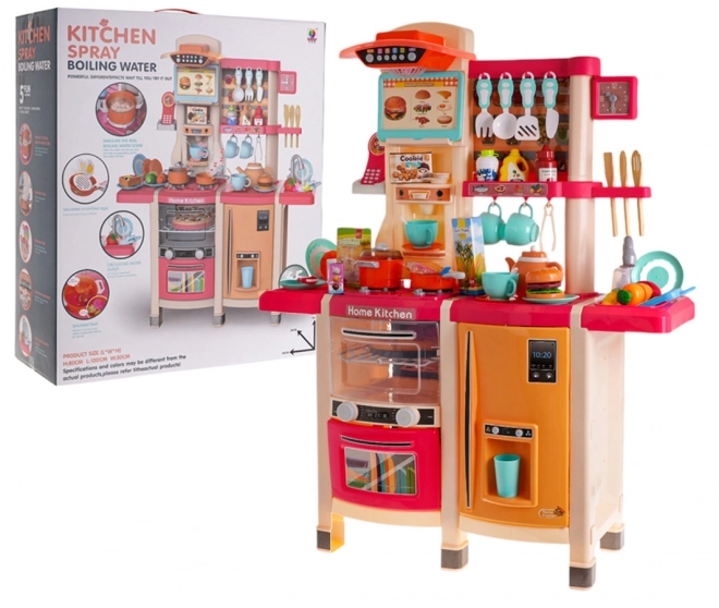 Interactive Kitchen Set with Lights and Sounds - Pink