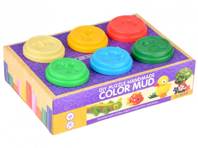 Creative Set with Six Colorful Playdoughs