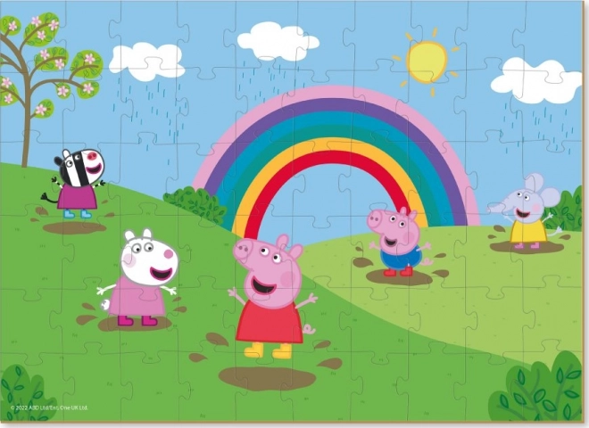 Peppa Pig Puzzle Rainbow Fun 60 Pieces