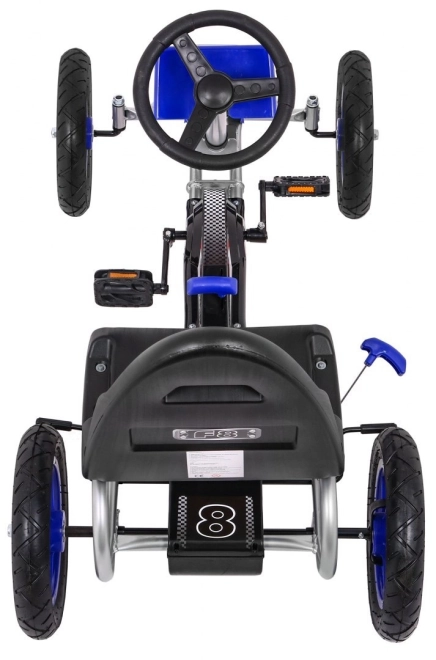 Go-kart Full Ahead AIR with Pedals for Kids 3+ Blue + Adjustable Seat + Inflatable Tires + Hand Brake