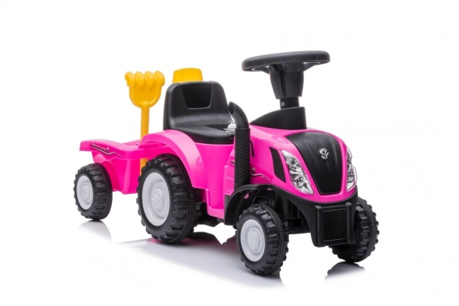 Riding Toy Tractor New Holland Pink