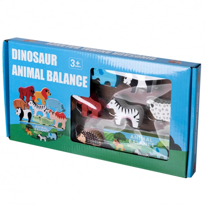 Balancing Safari Animals Wooden Puzzle