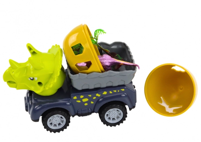 Dinosaur Car with Trailer and Egg Playset