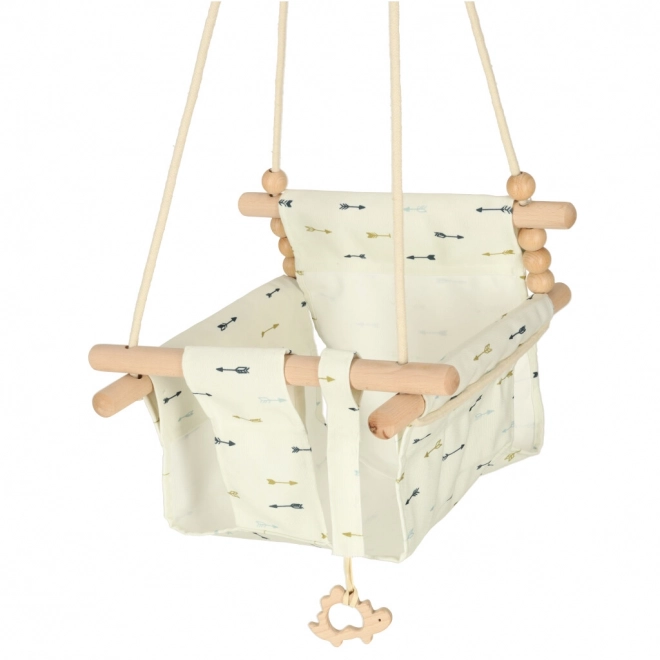 Wooden Baby Swing with Arrows