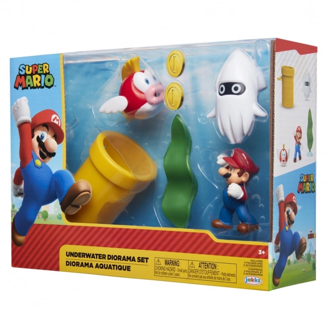 Set di figurine Super Mario Diorama 6 cm