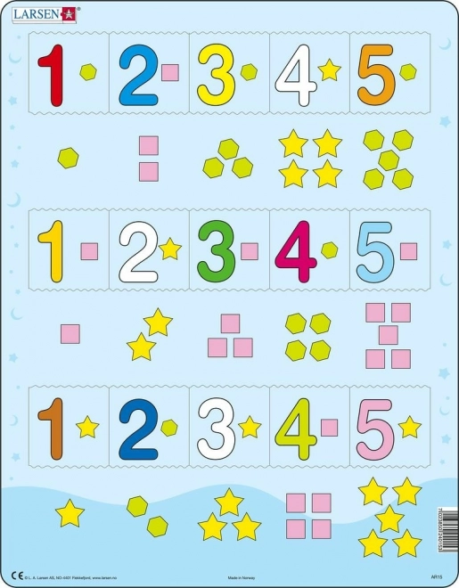 Larsen educational puzzle counting to five