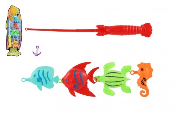 Fishing Game with Rod - Colorful Fish Set