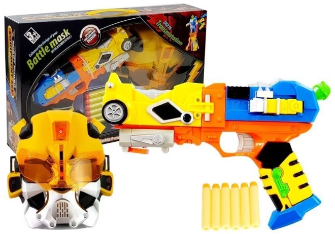 Foam Dart Gun with Robot Transformer and Mask