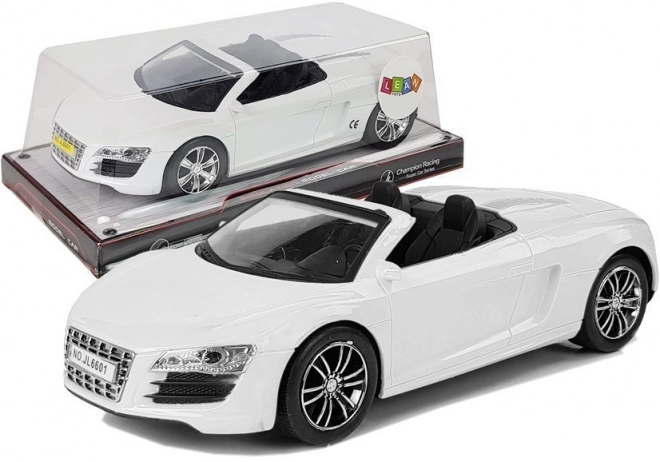 Convertible Toy Car with Friction Drive White 1:18