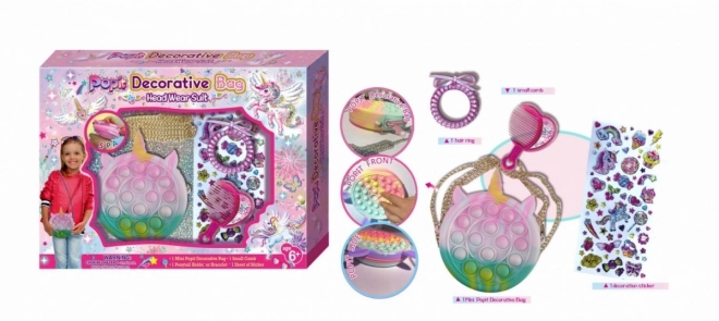 Unicorn Popit Hair Accessory Set