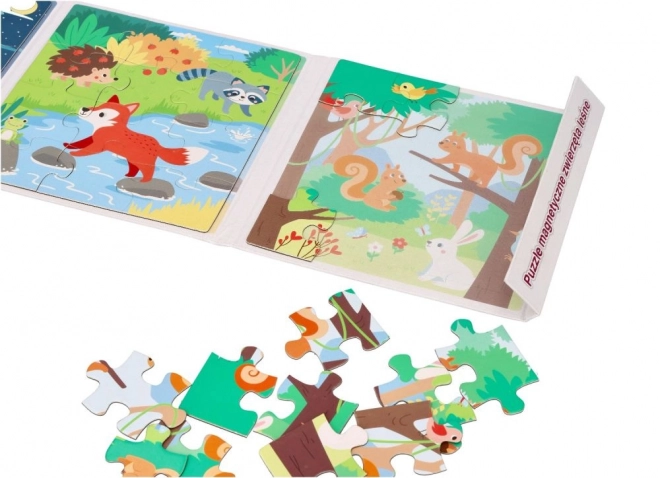 Magnetická puzzle knižka - Lesné zvieratá