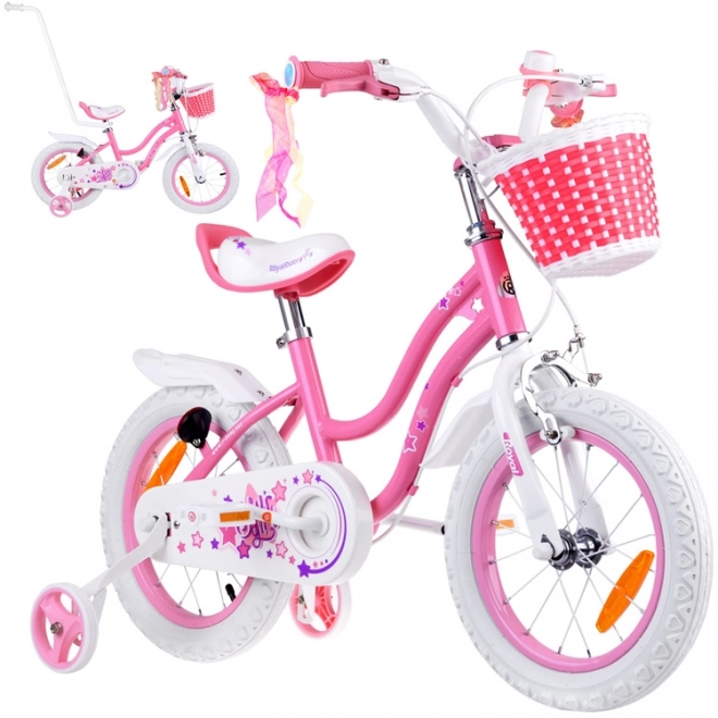 Blue Star Girl Kids Bicycle 14" – Pink