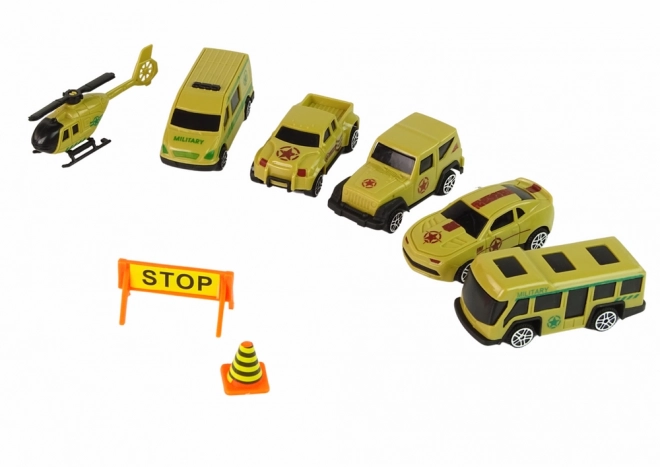 Transport Truck with Small Vehicles and Carrying Case - Green