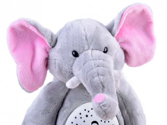 Plush Elephant with Lullaby Projector