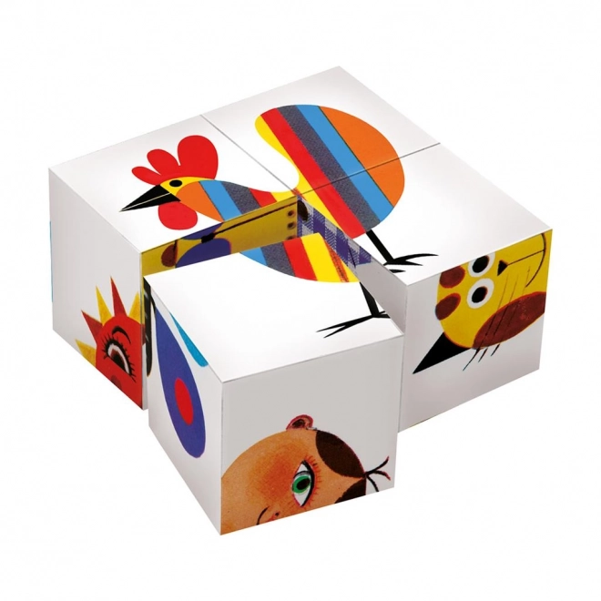 Wooden Puzzle Cubes with Children’s Motifs