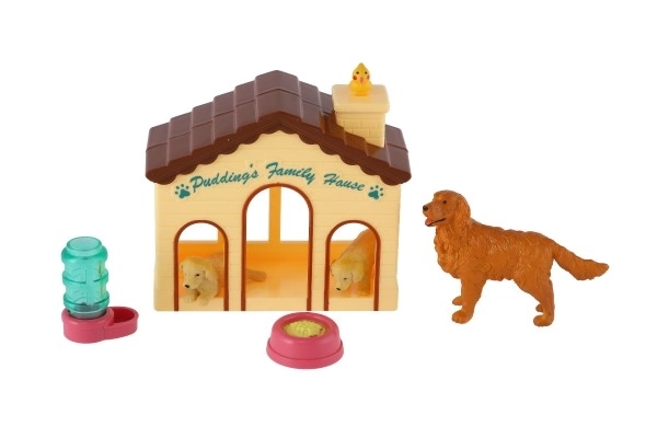 Toy Dog Set with House and Accessories