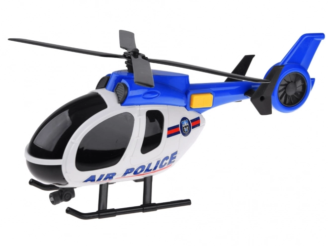 Police Vehicles Set Car and Helicopter with Lights and Sound