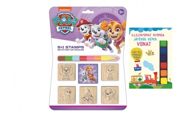 Stamp Set with Ink Pad and Crayon Paw Patrol