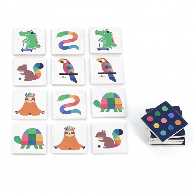 Wooden Memory Game Rainbow Animals