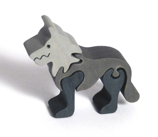 Wooden Insert Puzzle Small Wolf