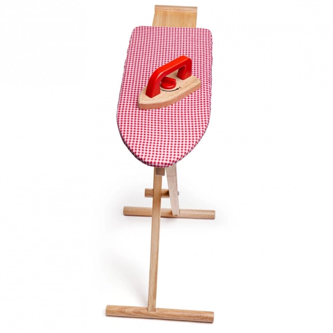 Wooden Ironing Board with Iron Set