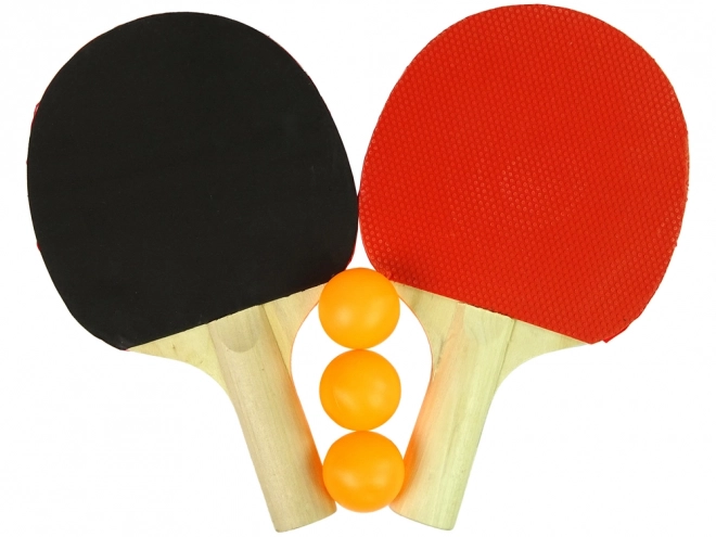 wooden table tennis set with 3 balls and cover