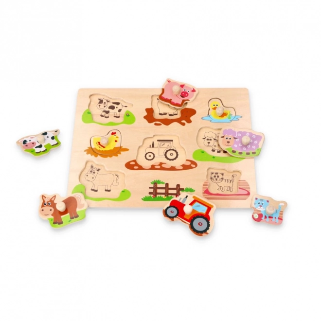 Farm Friends and Tractor Peg Puzzle