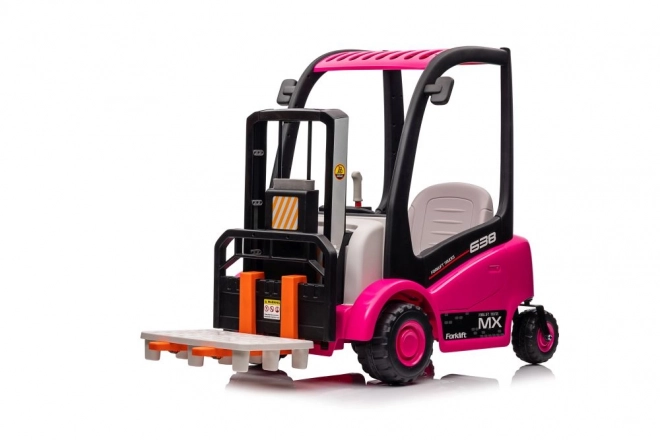 Pink Battery-Powered Forklift