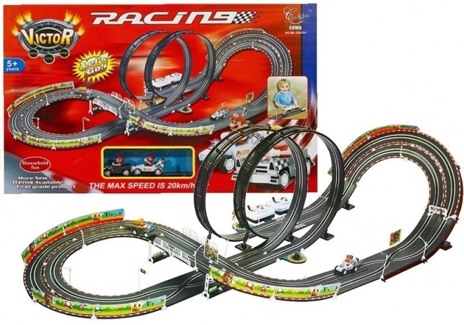 Electric Racing Track with Mario Cars