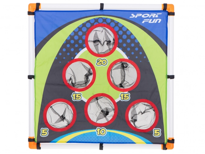 Aim with bean bags toss game for kids