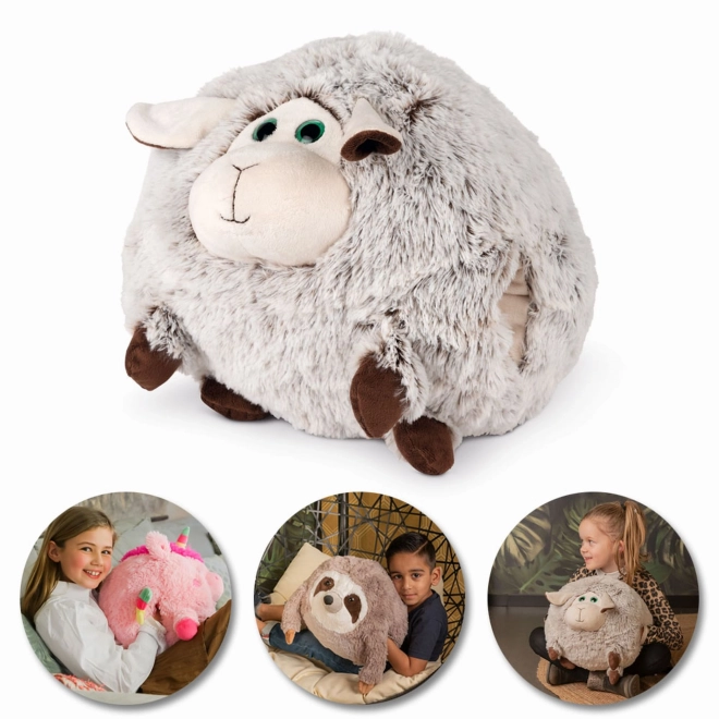 Cozy noxxiez warm plush animal pillow 3 in 1