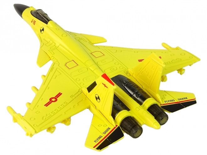 Friction-Powered Fighter Jet Yellow