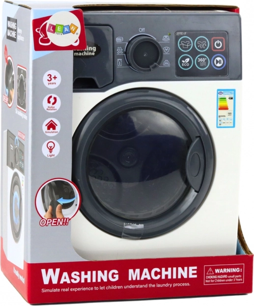 Lavatrice divertente con pannello tattile ed effetti luminosi per bambini