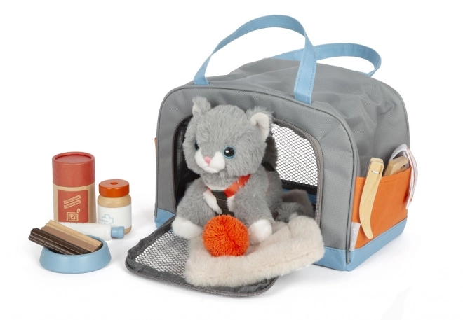 Small Foot Plush Cat with Care Set