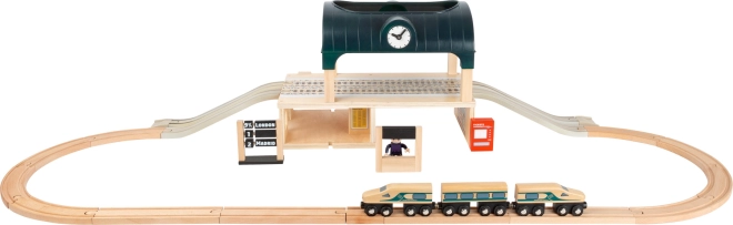 Deeper track profile for battery-powered trains