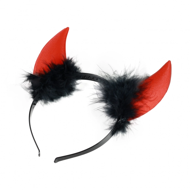 Devil Horns with Black Feathers