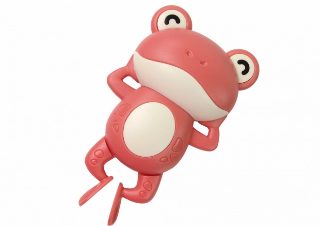 Wind-Up Floating Frog Toy 12 cm Pink