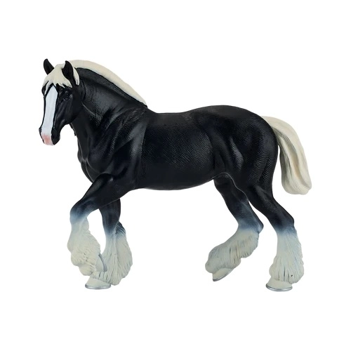 Majestic Black Clydesdale Horse Toy